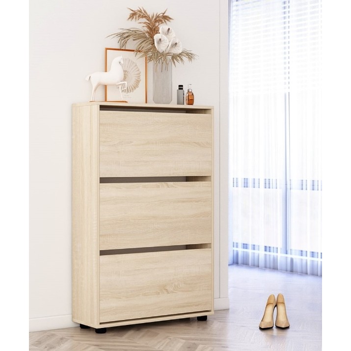 Rafturi pentru pantofi Mobildor-Lux Leo Slim 125x60x16 Sonoma (10008785)