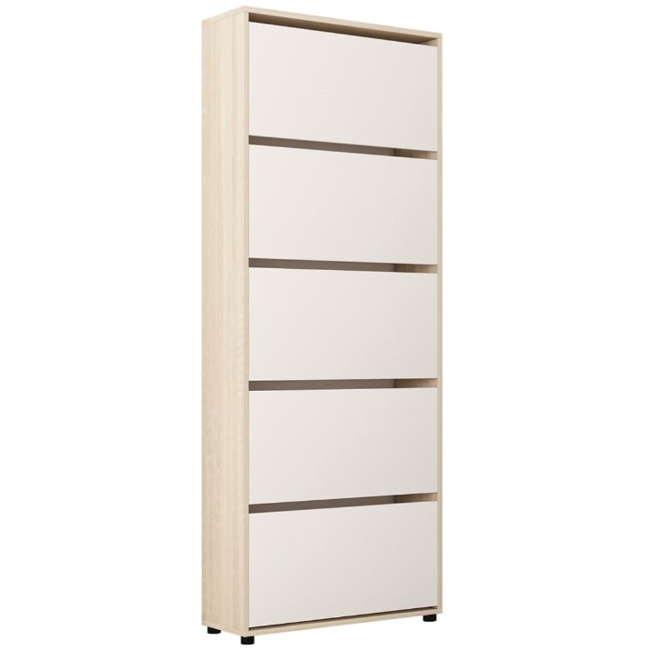 Обувница Mobildor-Lux Leo Slim 203x60x16 Sonoma/White (10008814)
