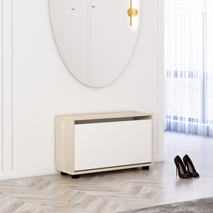 Rafturi pentru pantofi Mobildor-Lux Leo Slim 47x80x16 Sonoma/White (10008943)