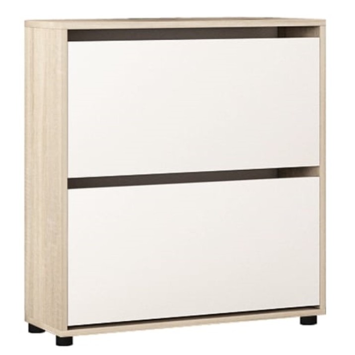 Rafturi pentru pantofi Mobildor-Lux Leo Slim 86x80x16 Sonoma/White (10008566)