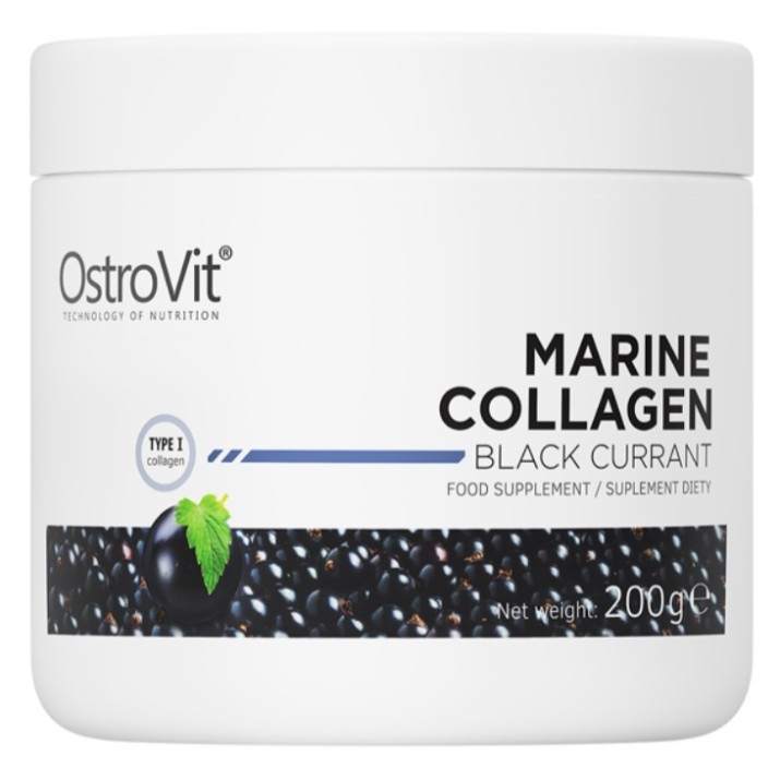Protecție de articulație Ostrovit Marine Collagen 200g Black Currant
