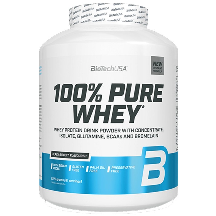 Протеин Biotech 100% Pure Whey Black Biscuit 2270g