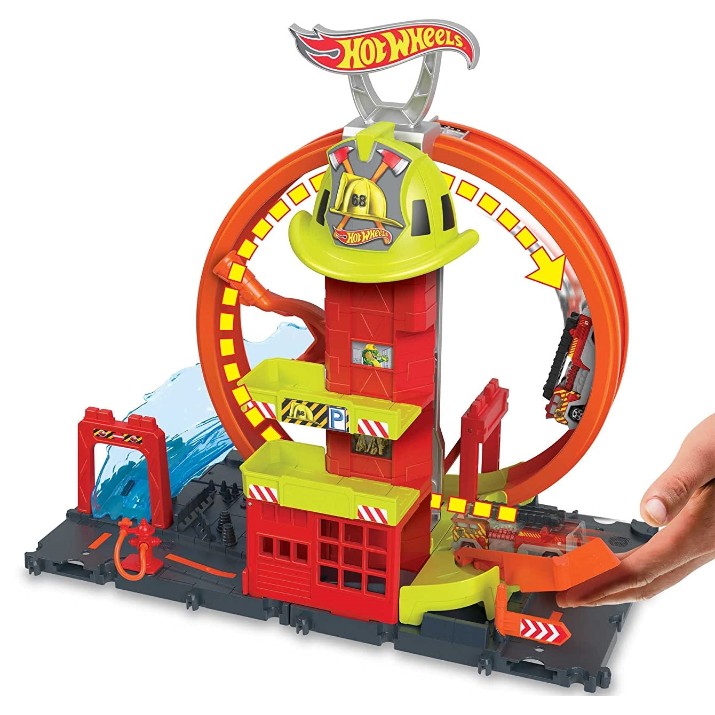Детская игровая дорога Hot Wheels Super Loop Fire Station (HKX41)