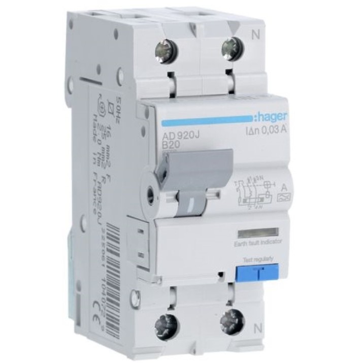 Siguranță automată diferențială Hager AD920J