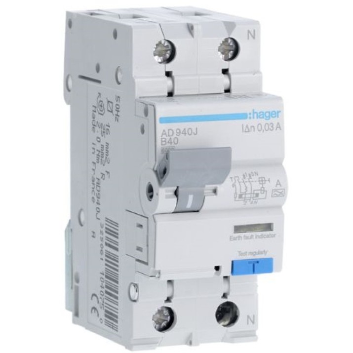 Siguranță automată diferențială Hager AD940J