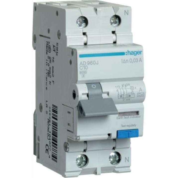 Siguranță automată diferențială Hager AD960J