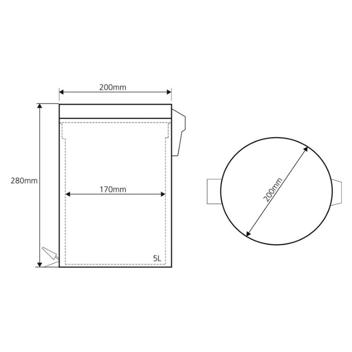 Coș de gunoi Bemeta 5L (104315012)