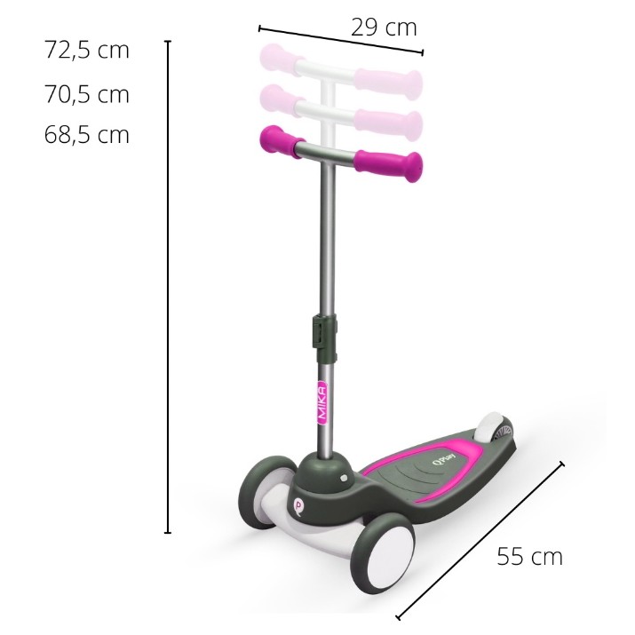 Trotinetă Qplay Mika Pink