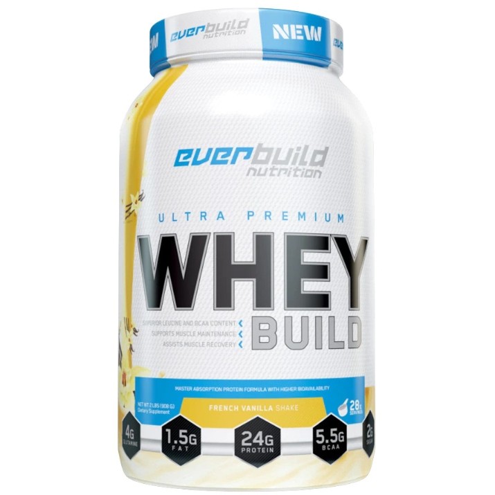 Протеин EverBuild Ultra Premium Whey Build 908g French Vanilla Ice Cream