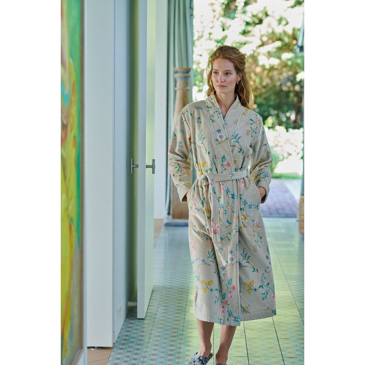 Halat de baie Pip Studio Les Fleurs Khaki XL