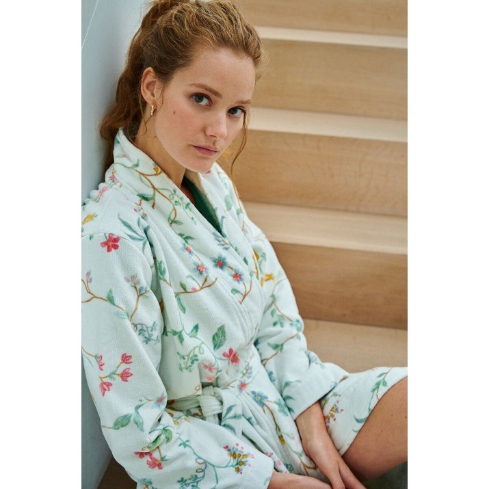 Halat de baie Pip Studio Les Fleurs White L