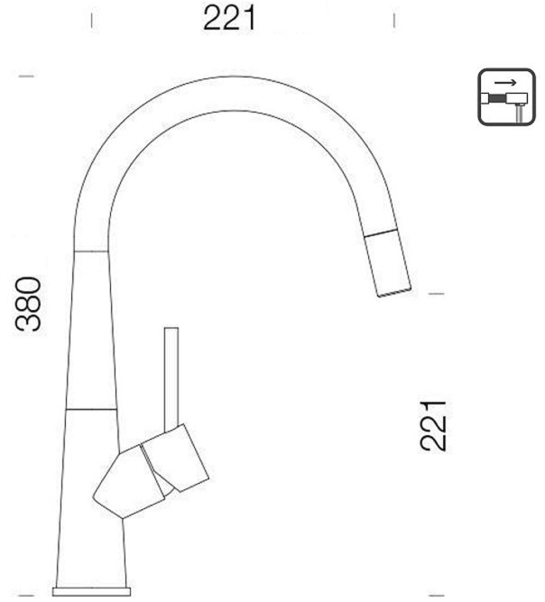 Смеситель для кухни Schock Conos 528120 EDM