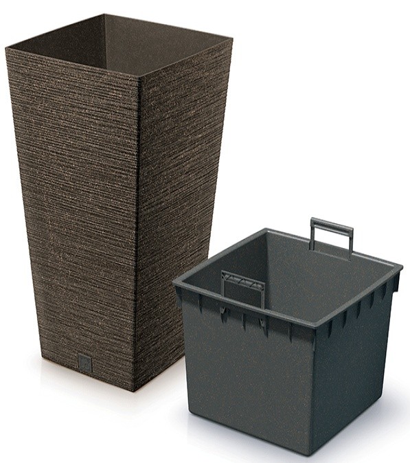 Цветочный горшок Prosperplast Furu Square ECO Wood DFSH300W-4625W