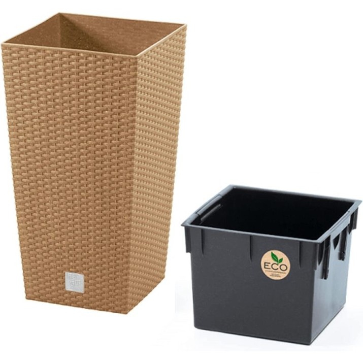 Цветочный горшок Prosperplast Rato Square ECO Wood DRTS200W-4665W