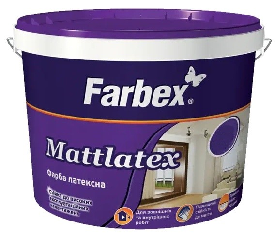Vopsea Farbex Mattlatex White 7kg