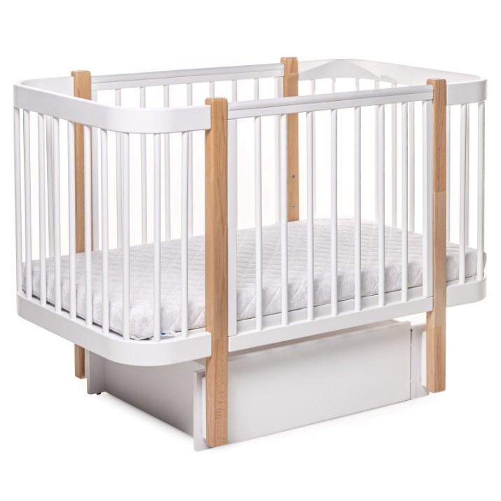 Pătuţ Eucalyptus Karol Plus White/Natural (DS-903)
