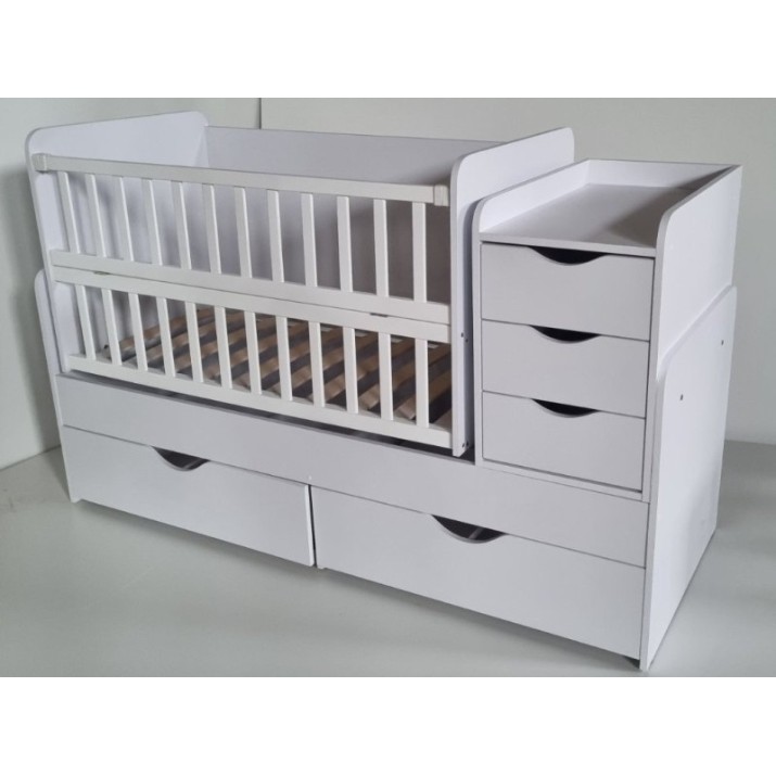 Pătuţ Eucalyptus Larry Premium Transformer Vanilla (DS-1003)