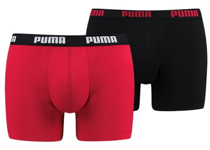Мужские трусы Puma Basic Boxer 2P Red/Black XXL