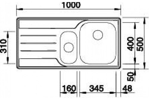 Chiuvetă de bucătărie Blanco Median 6 S-IF (518452)