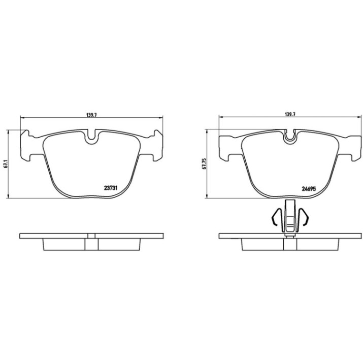 Set placute frână Brembo P 06 053