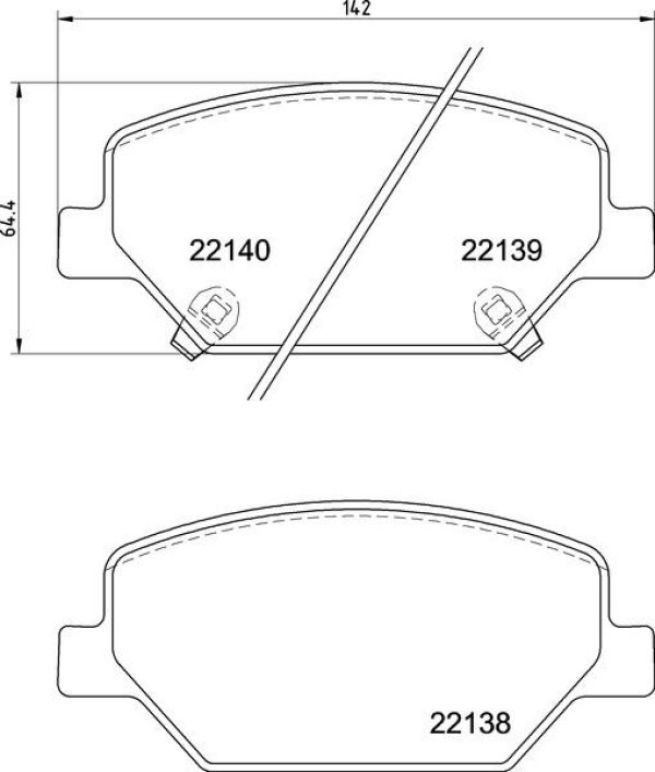 Комплект тормозных колодок Brembo P 07 007
