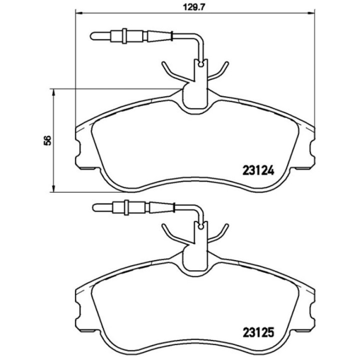 Set placute frână Brembo P 61 060