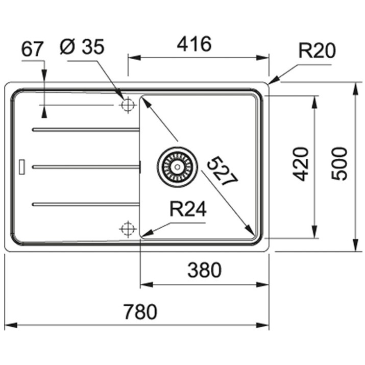 Кухонная мойка Franke Basis BFG 611-78 White