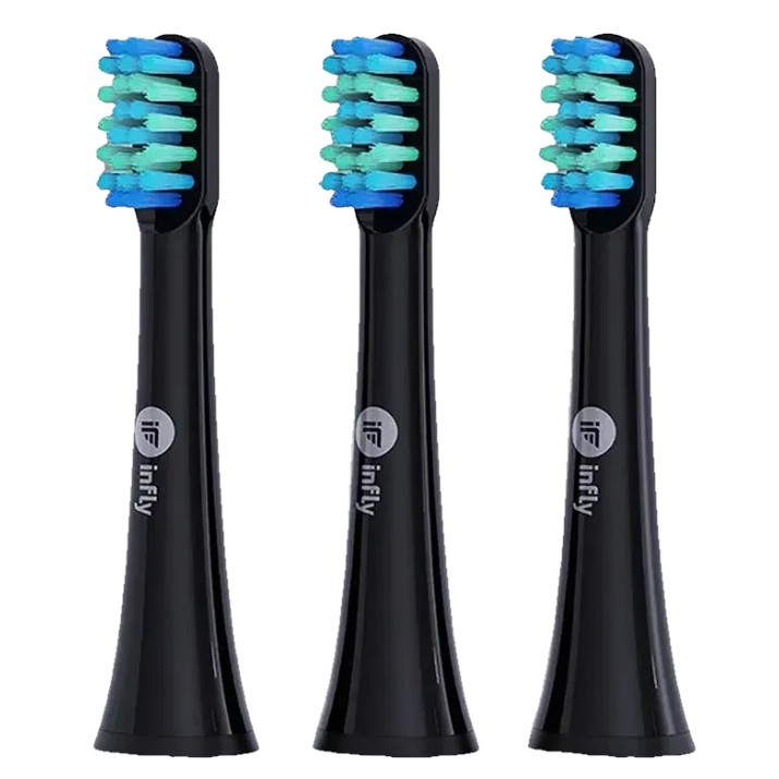 Rezerve periuță de dinți Infly P20C 3pcs Black