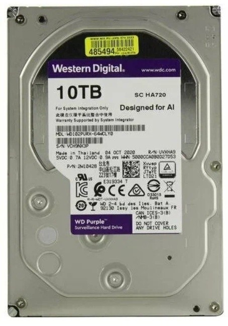 Жесткий диск Western Digital Purple 10Tb (WD102PURX)