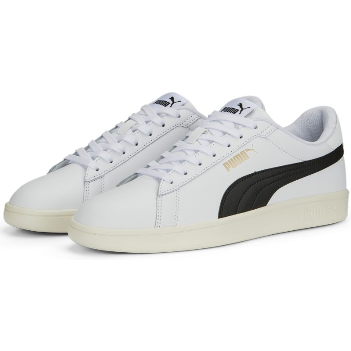 Ghete pentru bărbați Puma Smash 3.0 L Puma White/Black/Gold/Frosted Ivory 48