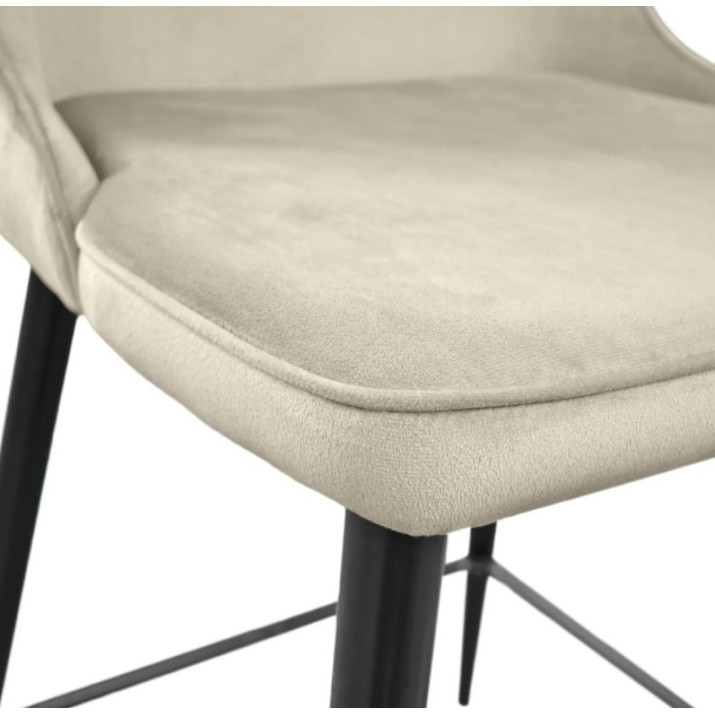 Scaun de bar Deco Clasic Small Beige/Black Legs