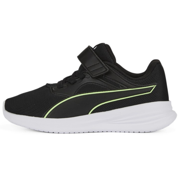 Adidași pentru copii Puma Transport Ac+ Ps Puma Black/Fizzy Lime 27.5