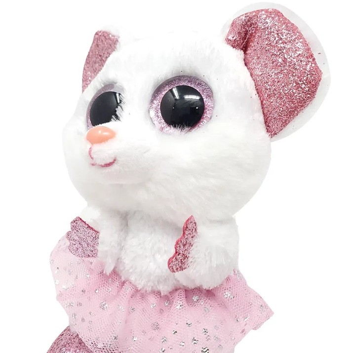Jucărie de pluș Ty Nina White Ballerina Mouse (TY36365)