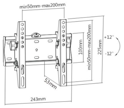 Кронштейн для ТВ Gembird WM-42T-02