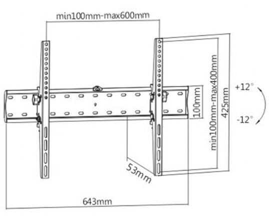 Suport TV Gembird WM-70T-02