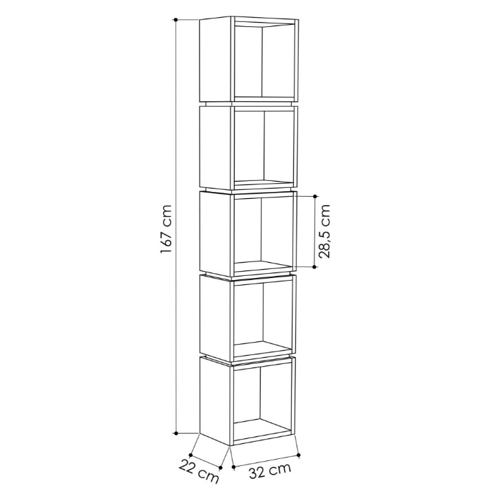 Etajeră Showdeko Multi Bookcase (M.KT.02.16423.3)