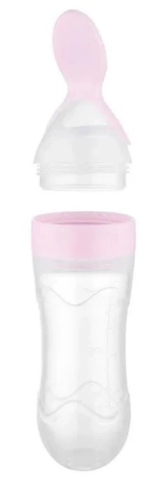 Ложка с резервуаром для младенцев BabyJem Squeeze Pink 90ml (806)