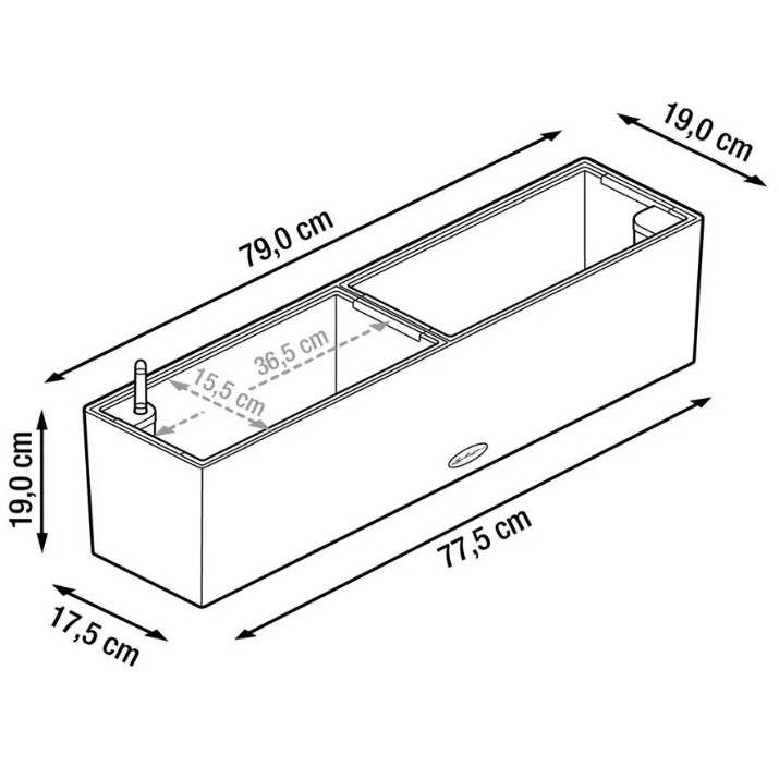 Цветочный горшок Lechuza Balconera Color 80 White