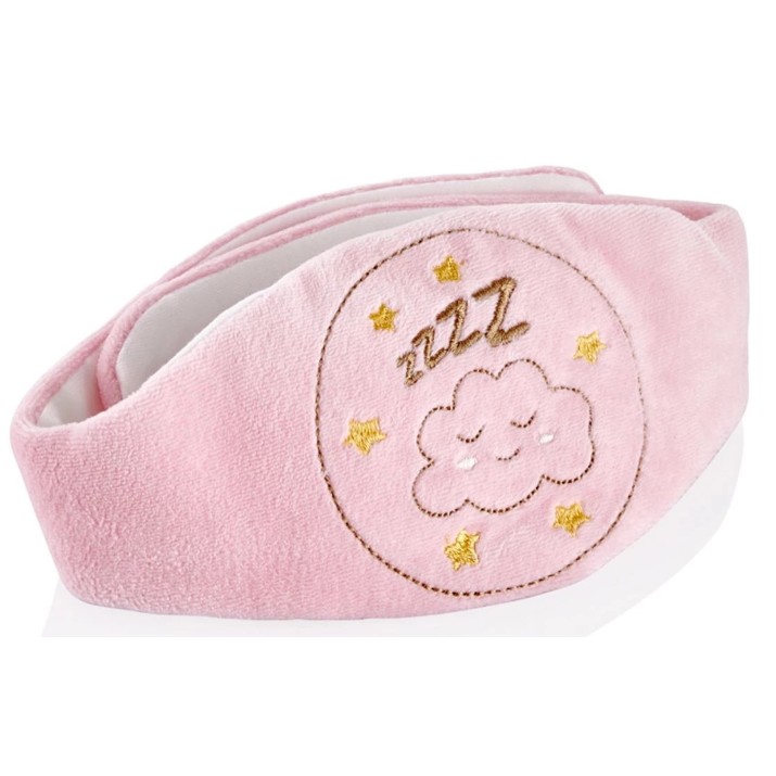 Centura anti-colici cu samburi de cirese BabyJem Sleepy Cloud Pink (429)