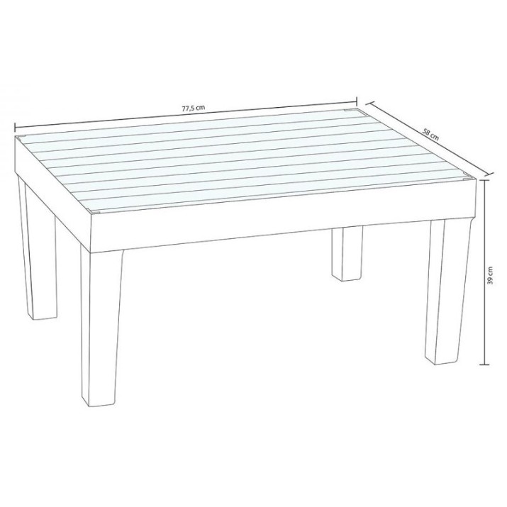Набор садовой мебели Irak Plastik HK955 White