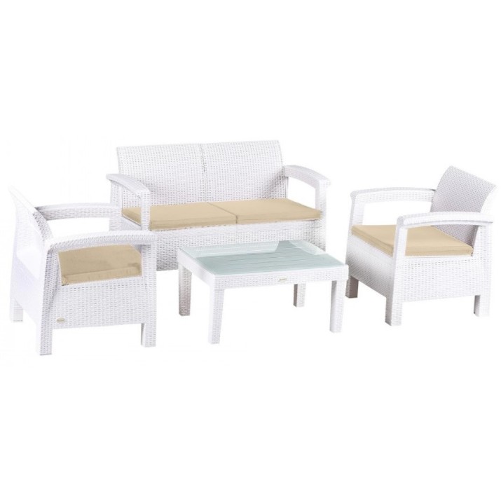 Набор садовой мебели Irak Plastik HK955 White
