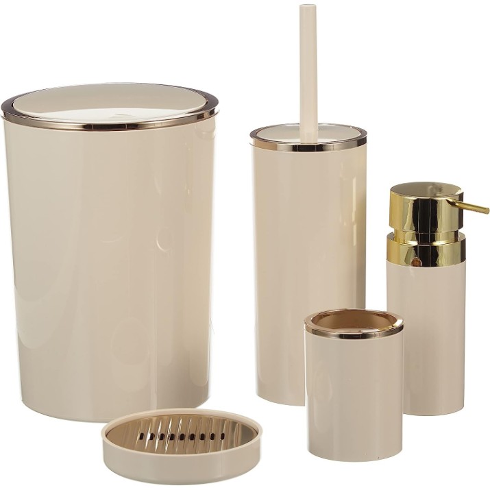 Набор для ванной комнаты Primanova Beige/Gold SAS03-09A