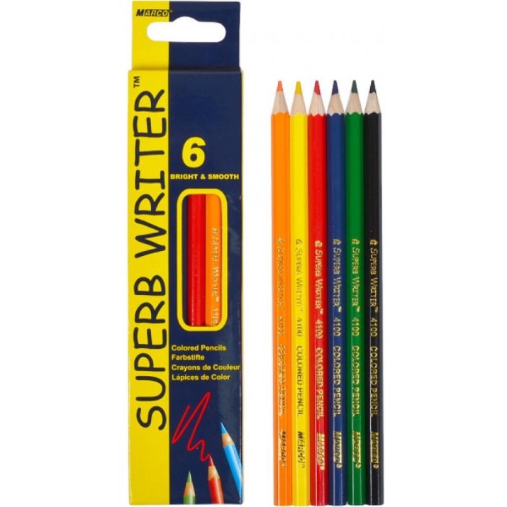 Creioane colorate Marco 6pcs (4100-6CB)