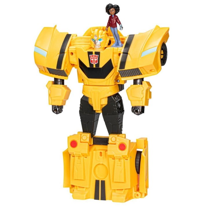 Figura Eroului Hasbro Transformers EarthSpark Spin Changer Bumblebee and Mo Malto (F7662)