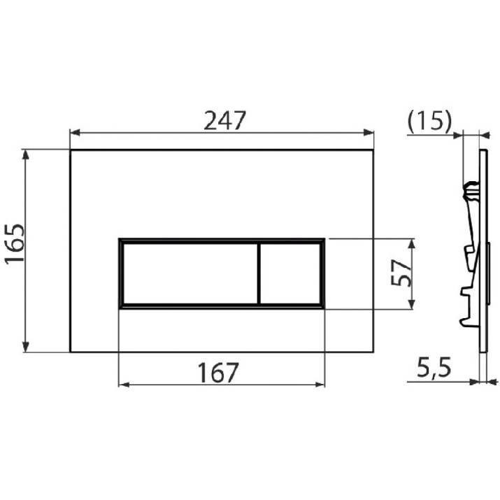 Кнопка смыва AlcaPlast M572