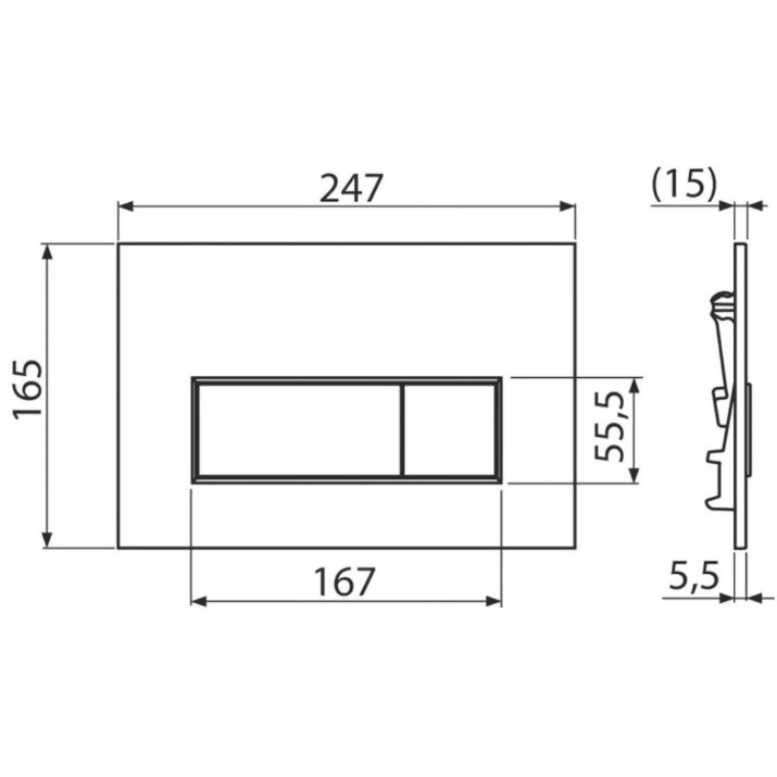 Кнопка смыва AlcaPlast M57-GM-M