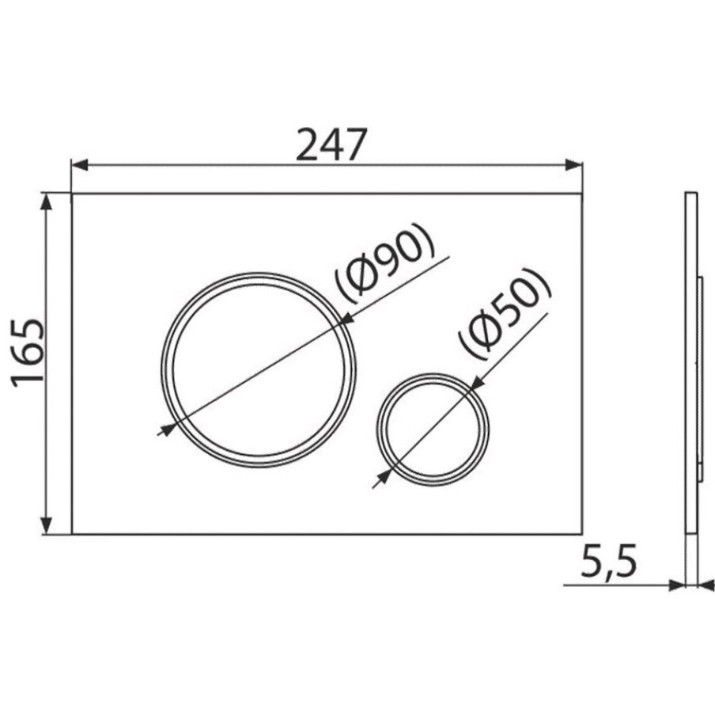 Кнопка смыва AlcaPlast M676
