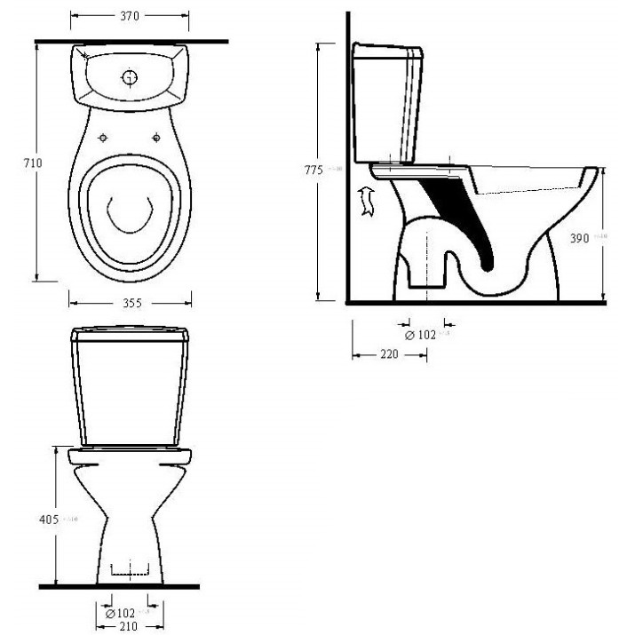 Vas WC Ege Vitrifiye Kapya E15103