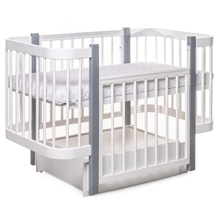 Кроватка Eucalyptus Karol Premium White/Grey (DS-9021)