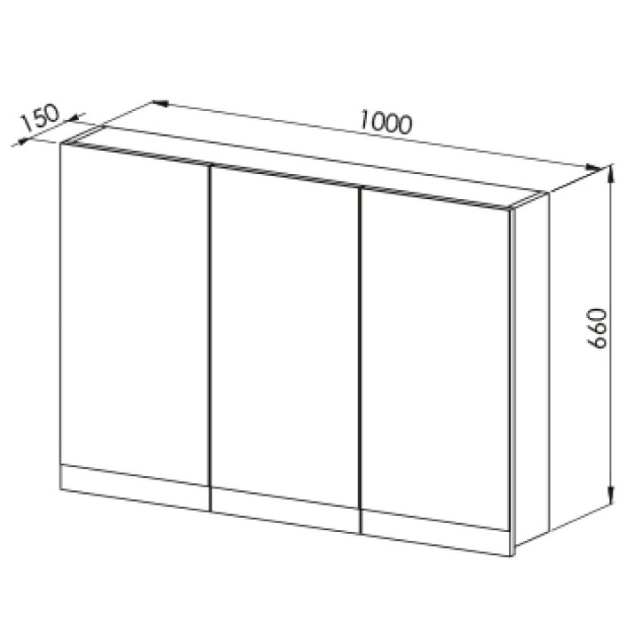 Шкаф с зеркалом Martat Venna 100cm White (05435)